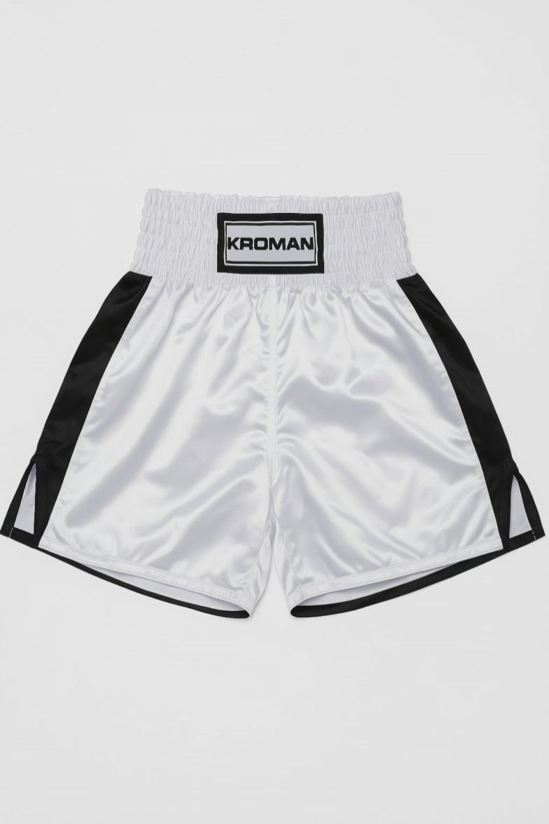 Charger la vidéo : WHITE Boxing Shorts